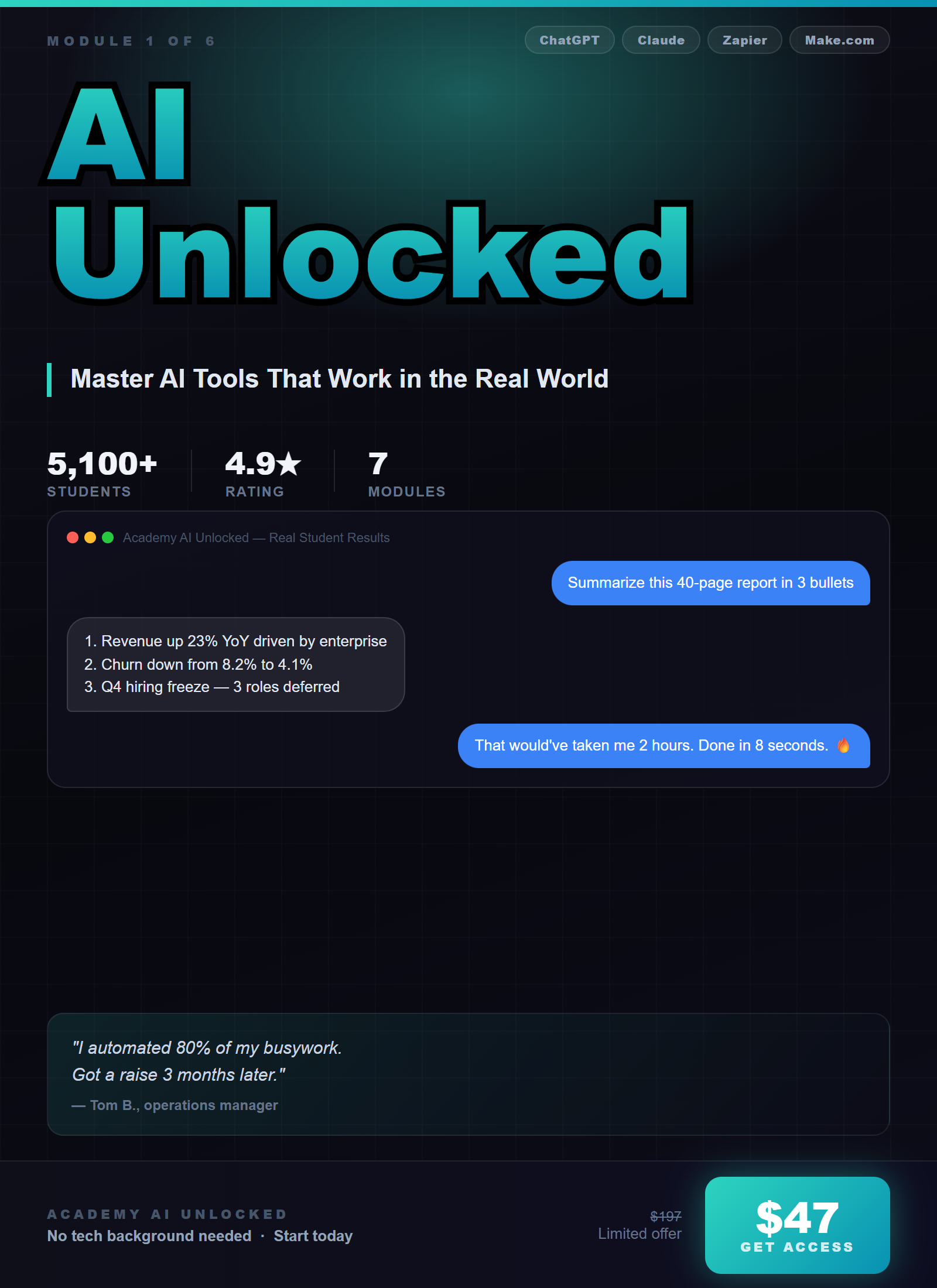 AI Unlocked course cover