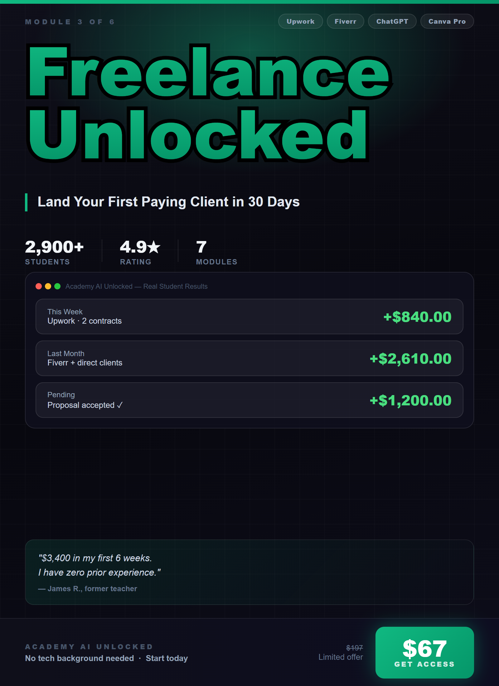 Freelance Unlocked course cover