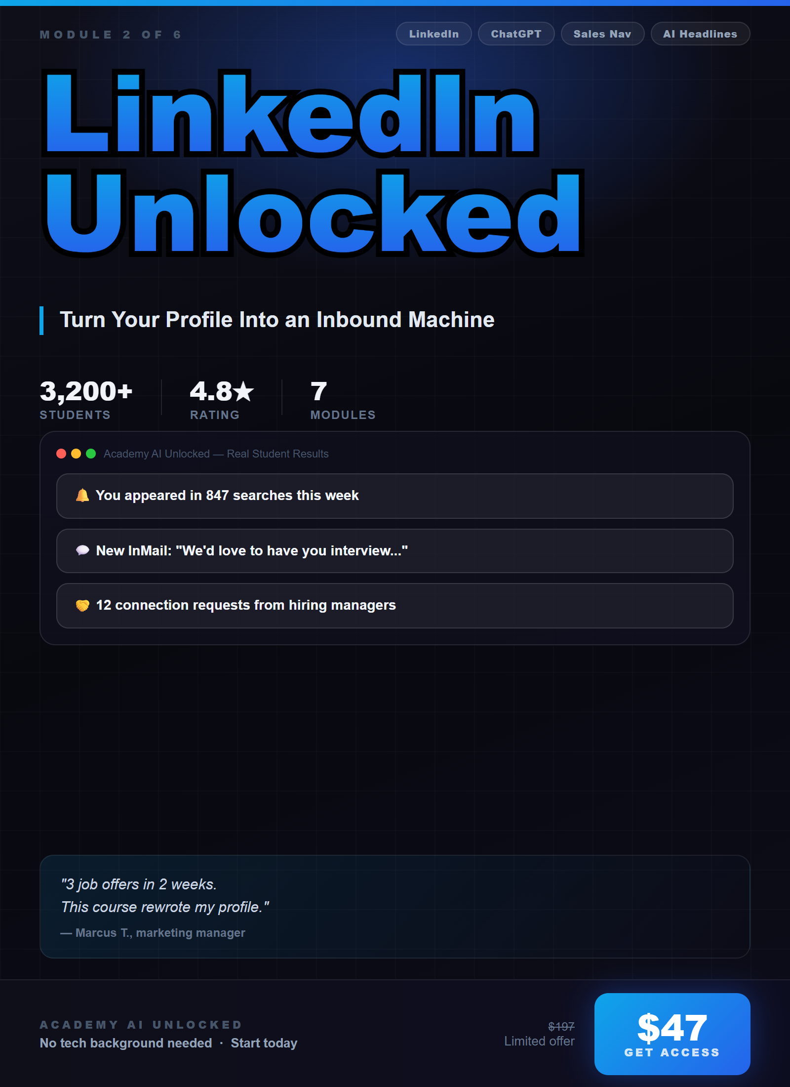 LinkedIn Unlocked course cover